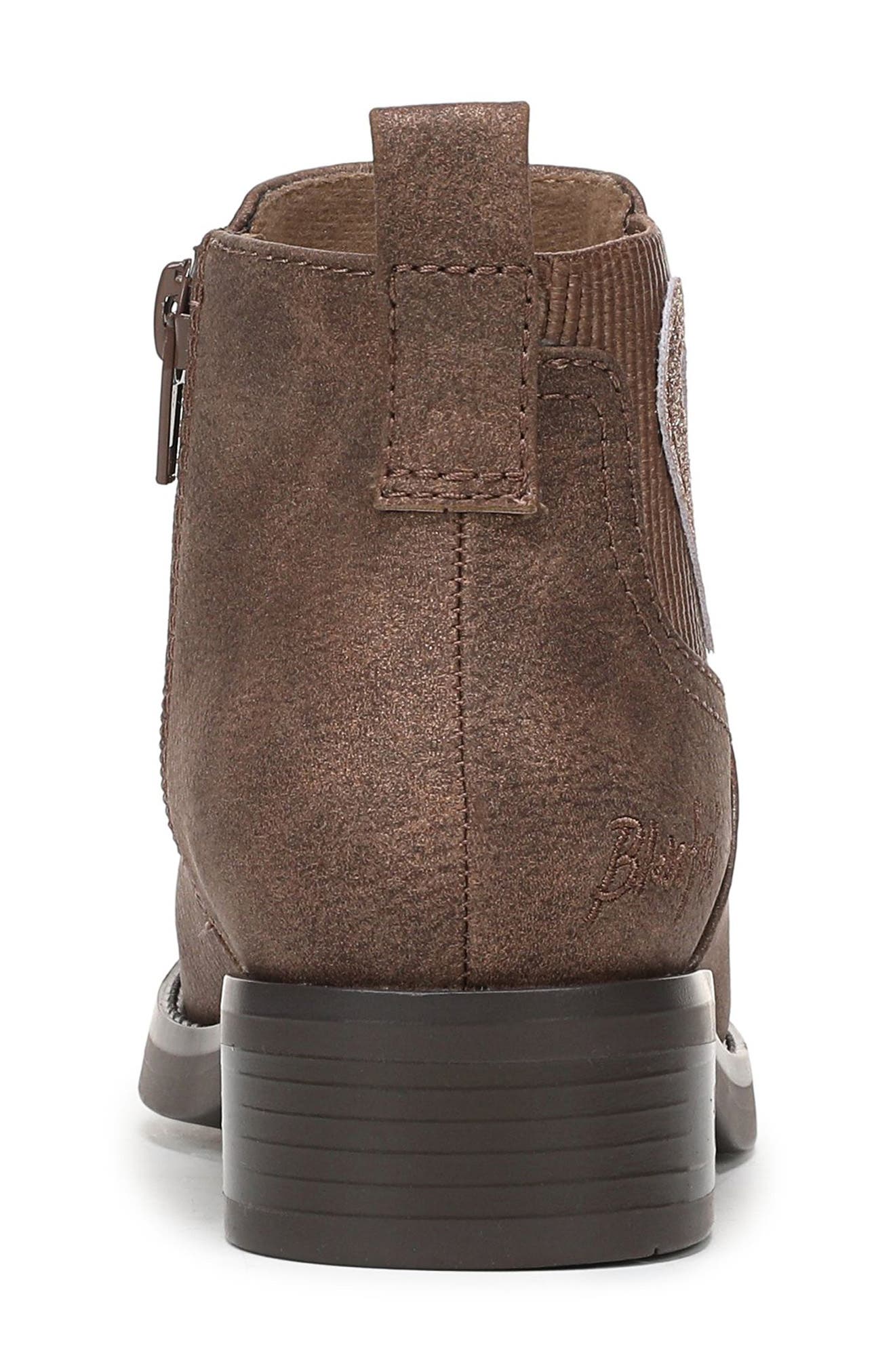Kids' Zander Glitter Ankle Boot, Alternate, color, SADDLE FAUX LEATHER