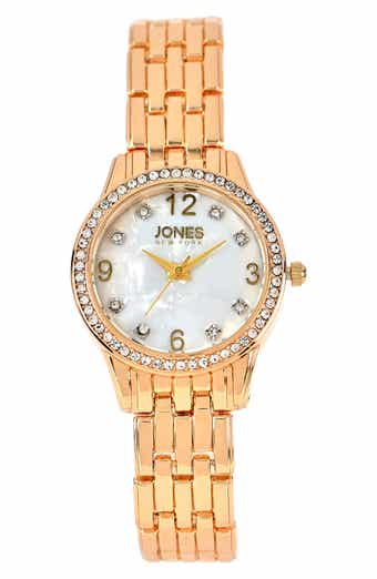 I TOUCH Crystal Chain Bracelets & Mother-of-Pearl Bracelet Watch, 30mm