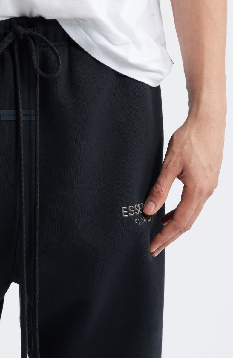 Fear of God Essentials Relaxed Fleece Sweatpants, Alternate, color, Jet Black