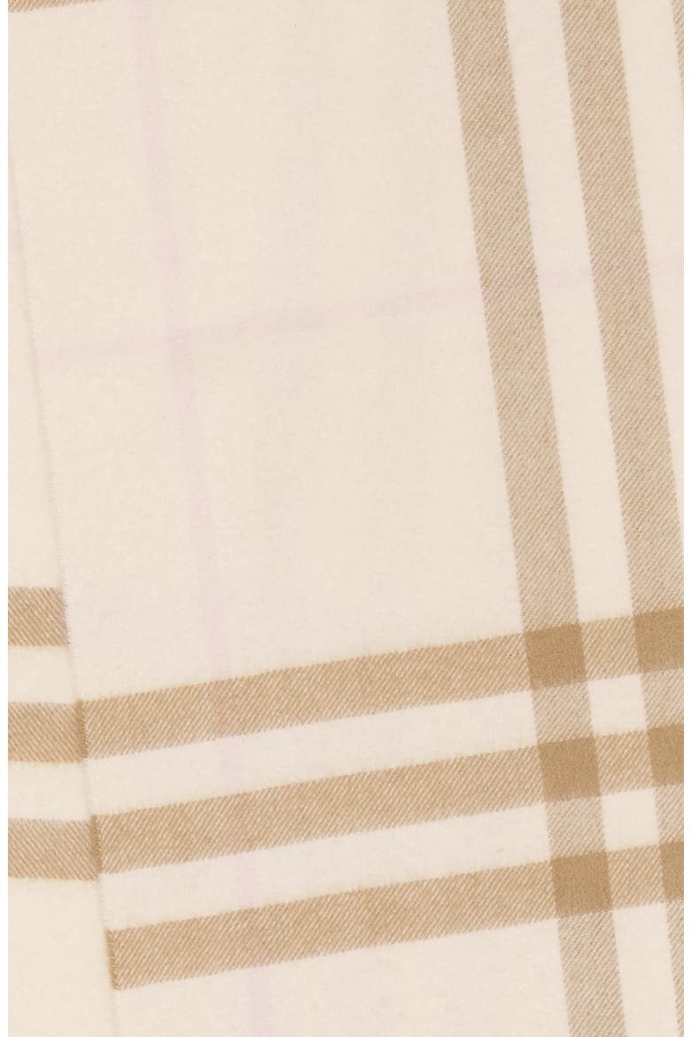 Icon Check Cashmere Scarf, Alternate, color, WHITE/ ALABASTER