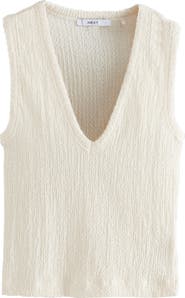 NEXT Textured V-Neck Sleeveless Knit Top