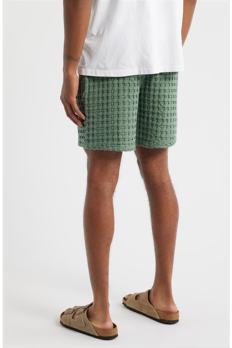 Waffle Porto Shorts, Alternate, color, GREEN