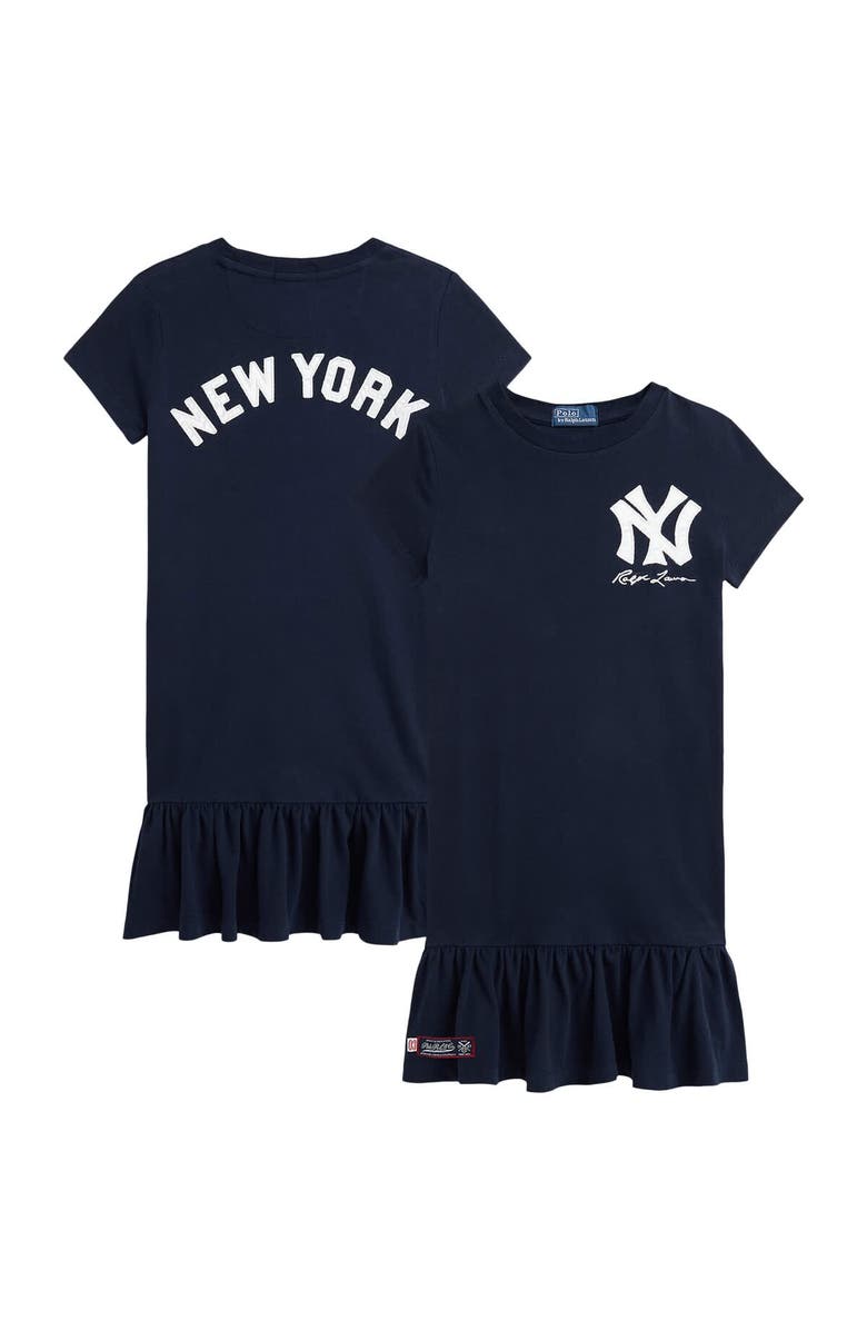 Polo Ralph Lauren Toddler Polo Ralph Lauren Navy Yankees Dress, Alternate, color,