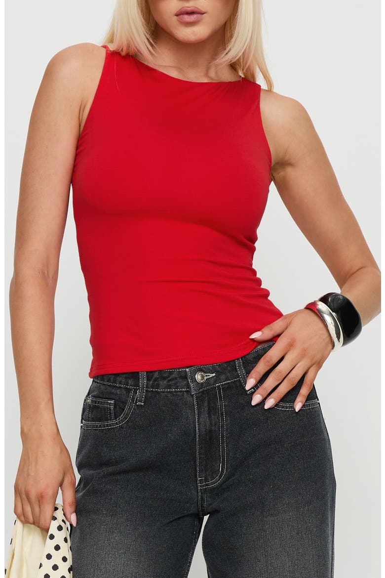 Lose Your Number Jersey Tank, Main, color, RED