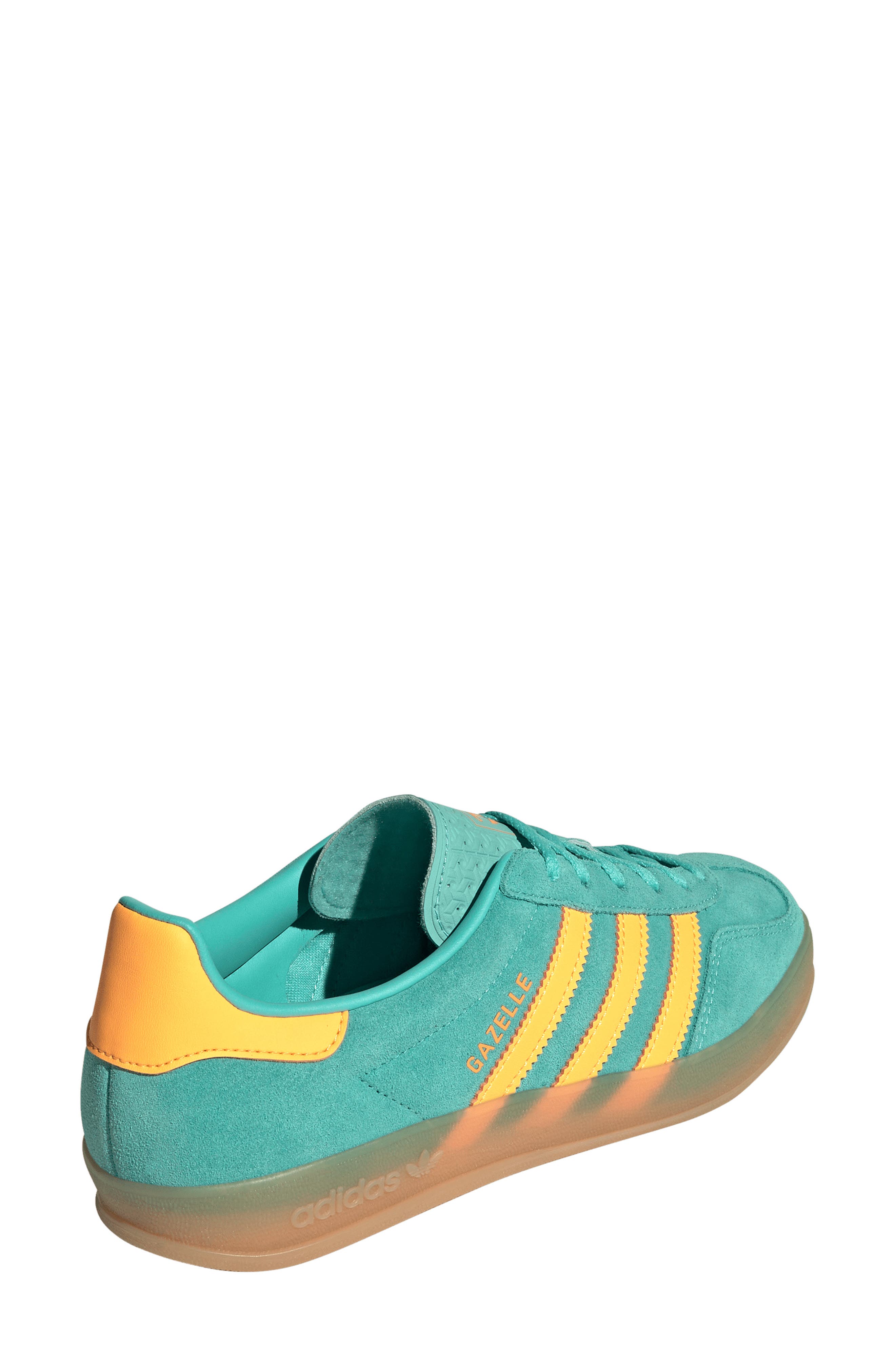 adidas Gazelle Indoor Sneaker, Alternate, color, Acid Mint/ Flash Orange/ Gum
