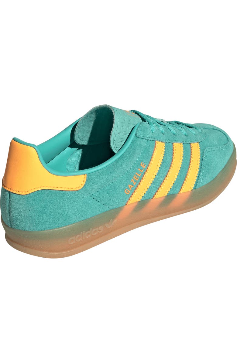 adidas Gazelle Indoor Sneaker, Alternate, color, Acid Mint/ Flash Orange/ Gum