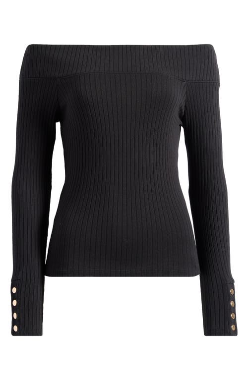 NATION LTD NATION LTD VAL OFF THE SHOULDER COTTON RIB TOP