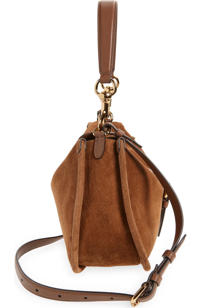 Etro Belted Suede Hobo Bag, Alternate, color, Sand