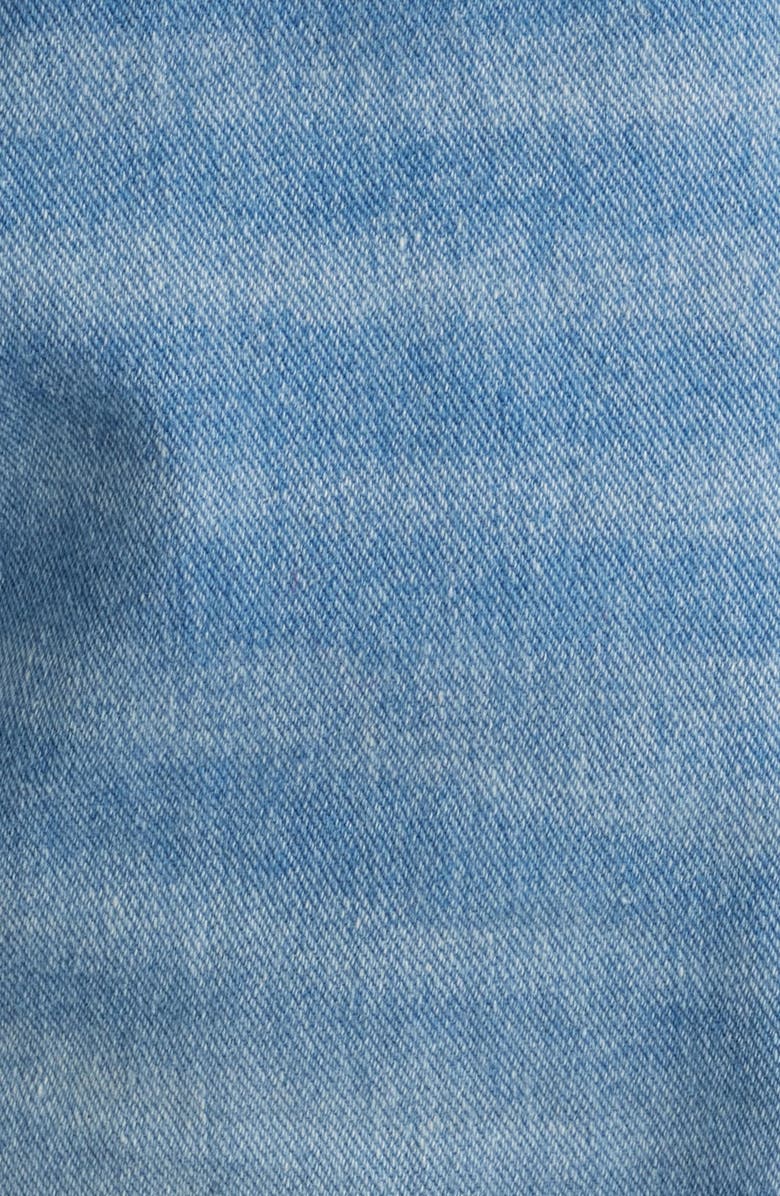 PTCL Super High Waist French Terry Trim Nonstretch Wide Leg Jeans, Alternate, color, 