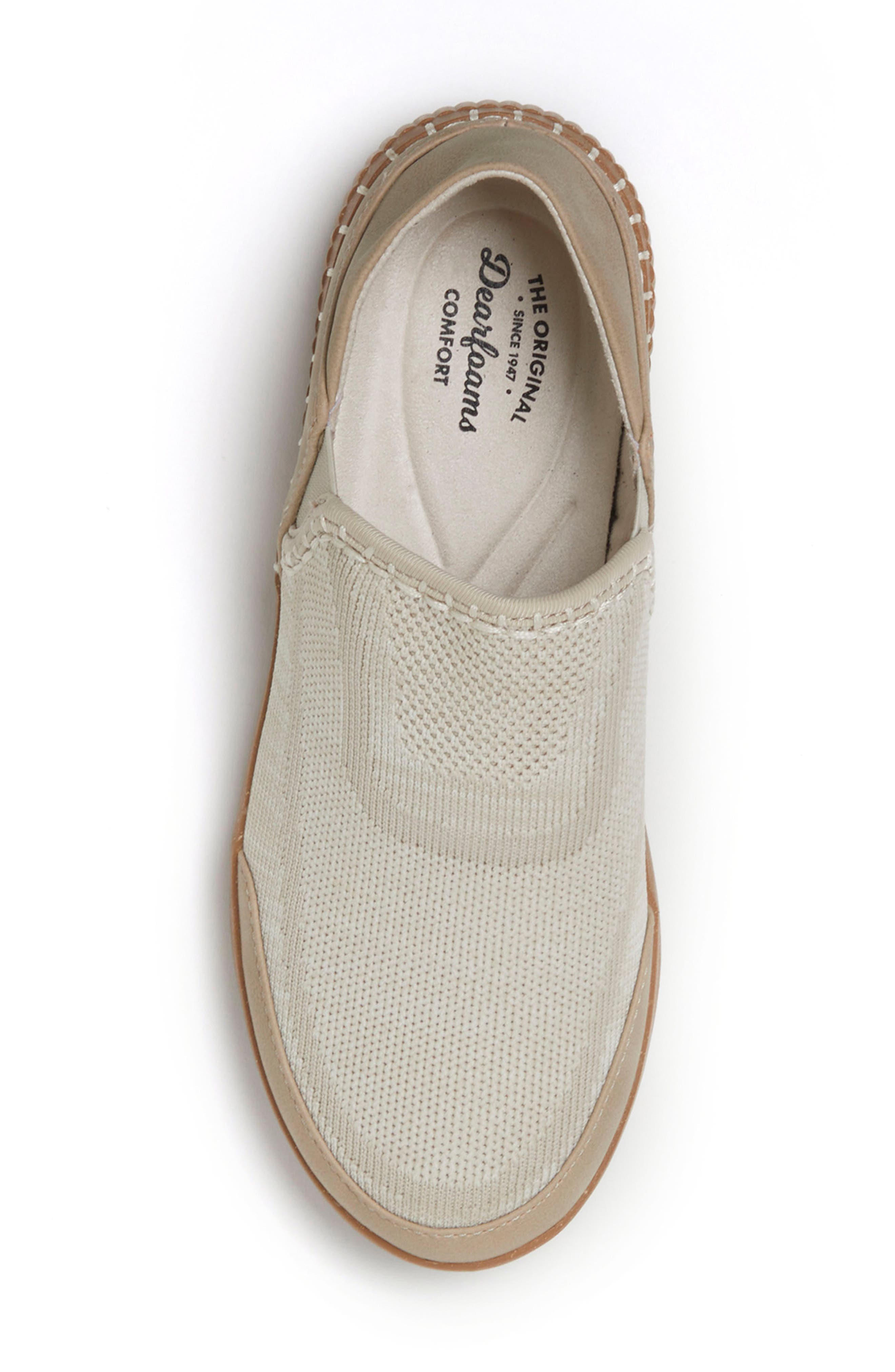 DEARFOAMS Lee Twin Gore Knit Slip-On Sneaker, Alternate, color, Tan