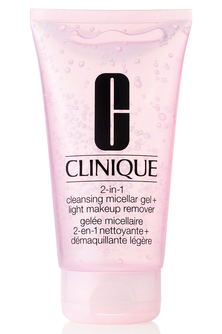 2-in-1 Cleansing Micellar Gel + Light Makeup Remover, Main, color, NO COLOR