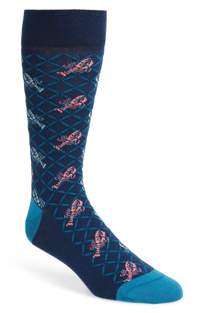 Ted Baker London Meete Lobster Print Socks, Main, color, 