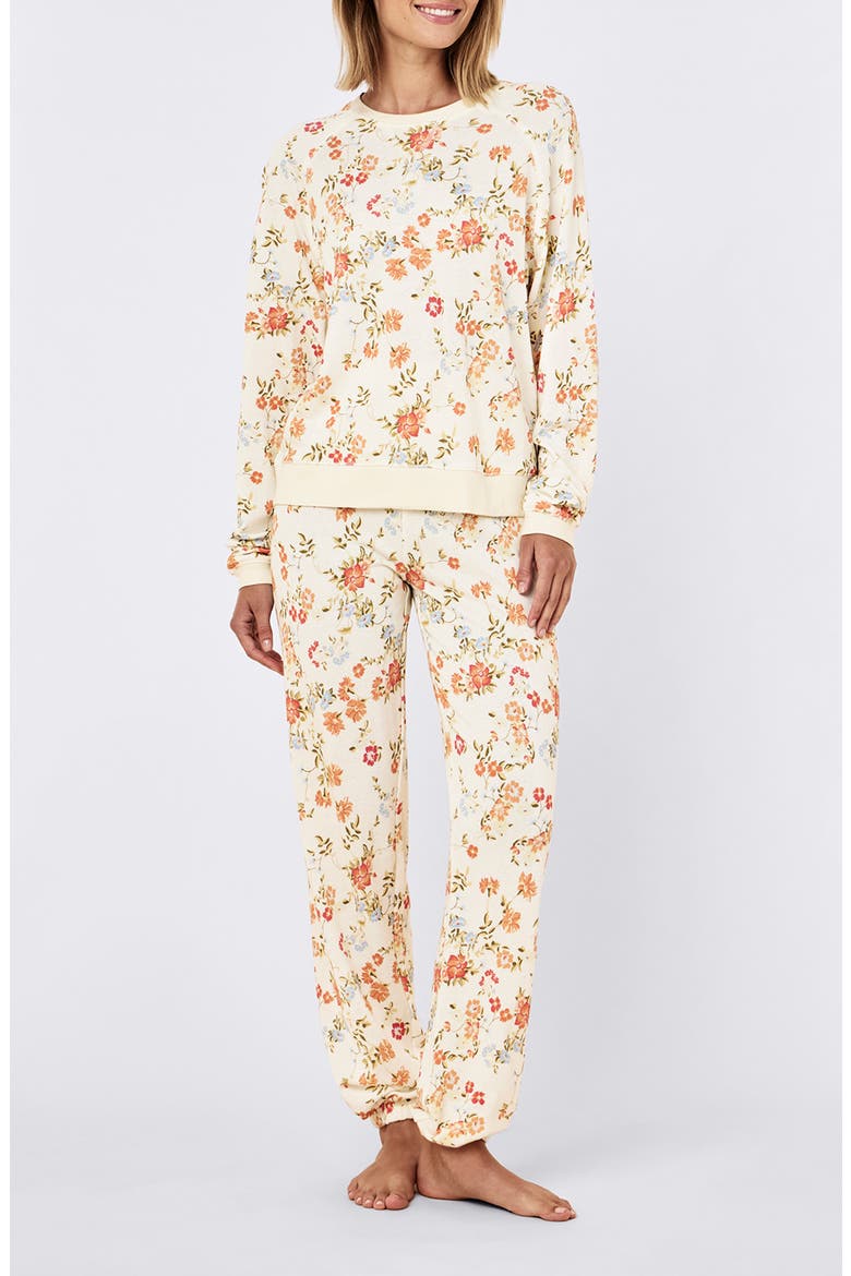 Floral Cotton Sleep Top, Alternate, color, AMBER FLORAL