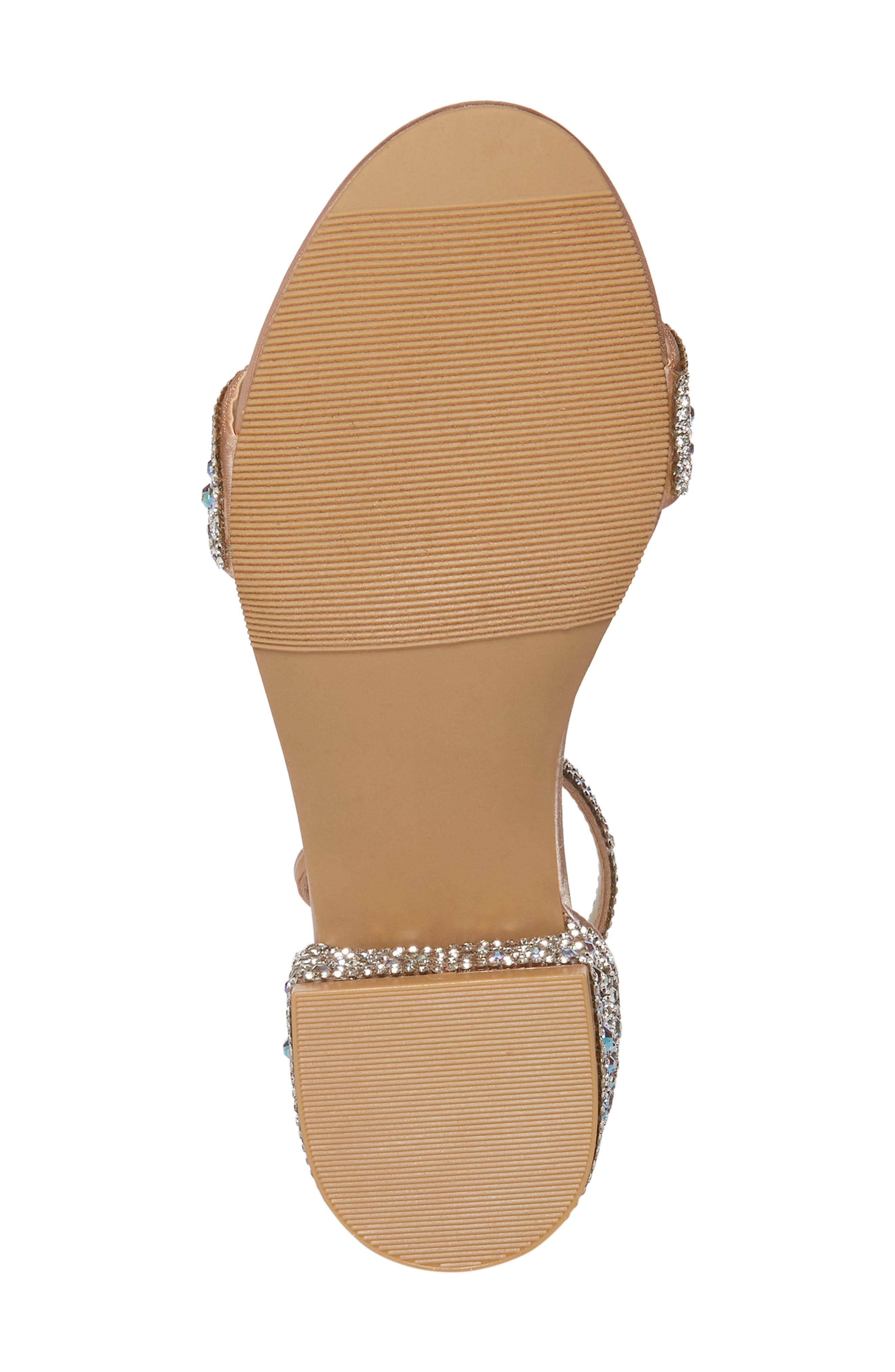 Rhinestone Ankle Strap Sandal, Alternate, color, CHAMPAGNE