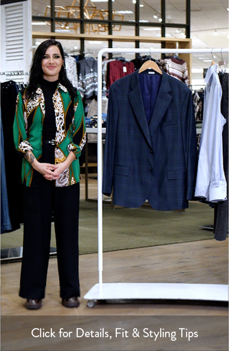 Flynn Classic Fit Grey Plaid Wool Sport Coat, sales video thumbnail