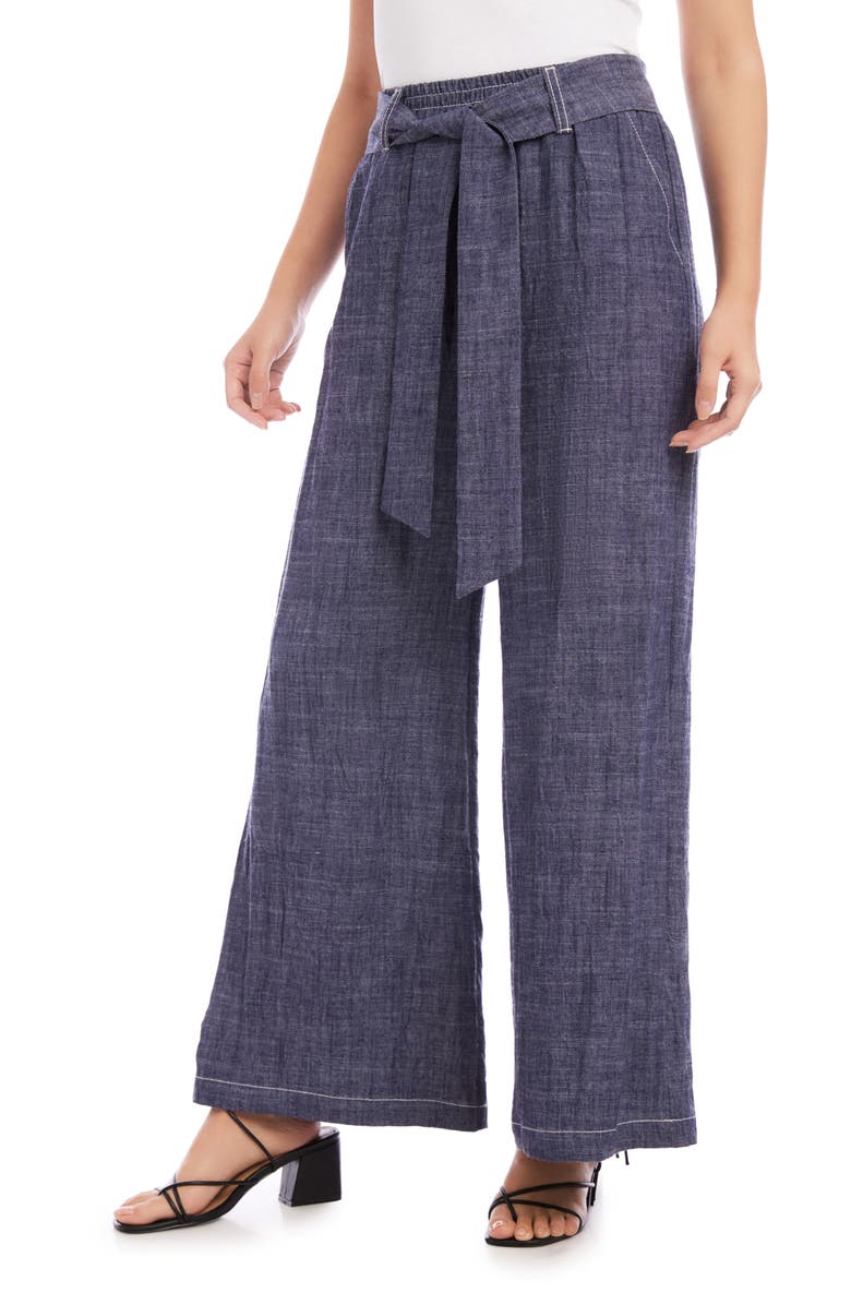 Karen Kane Belted Wide Leg Trousers, Alternate, color, 