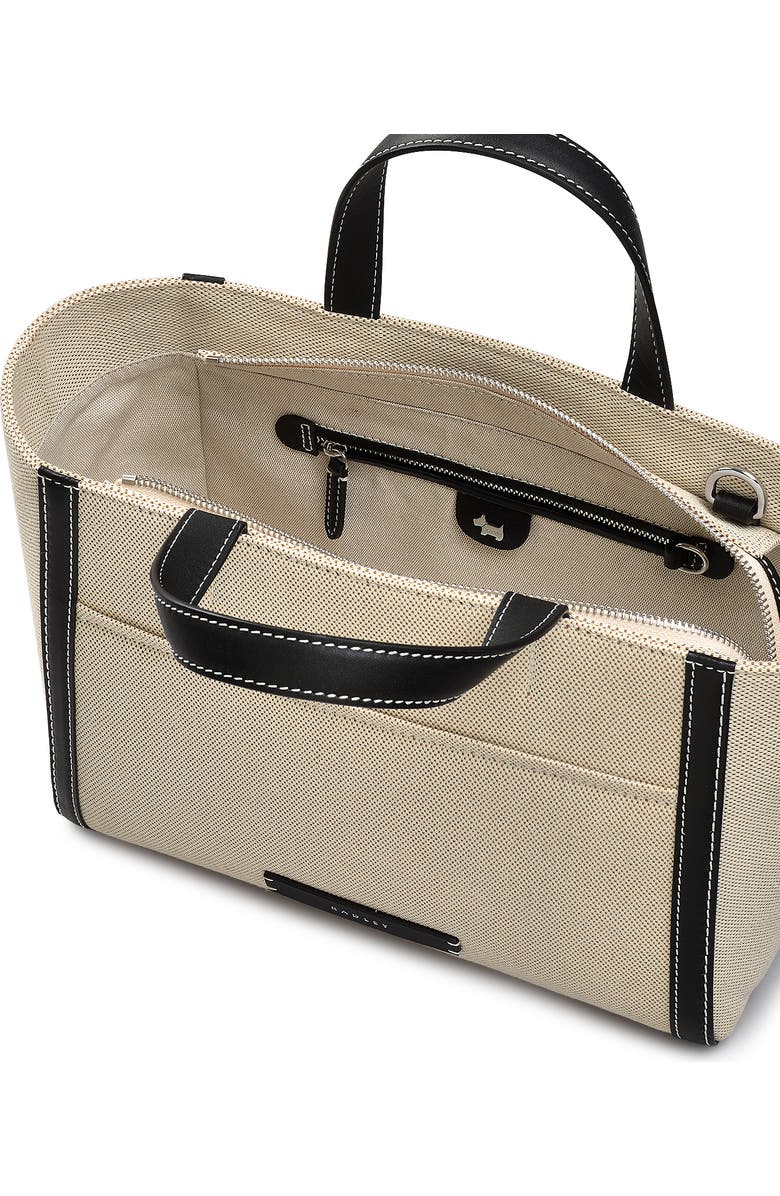 Radley Oak Street - Canvas Medium Ziptop Satchel Bag, Alternate, color, Natural