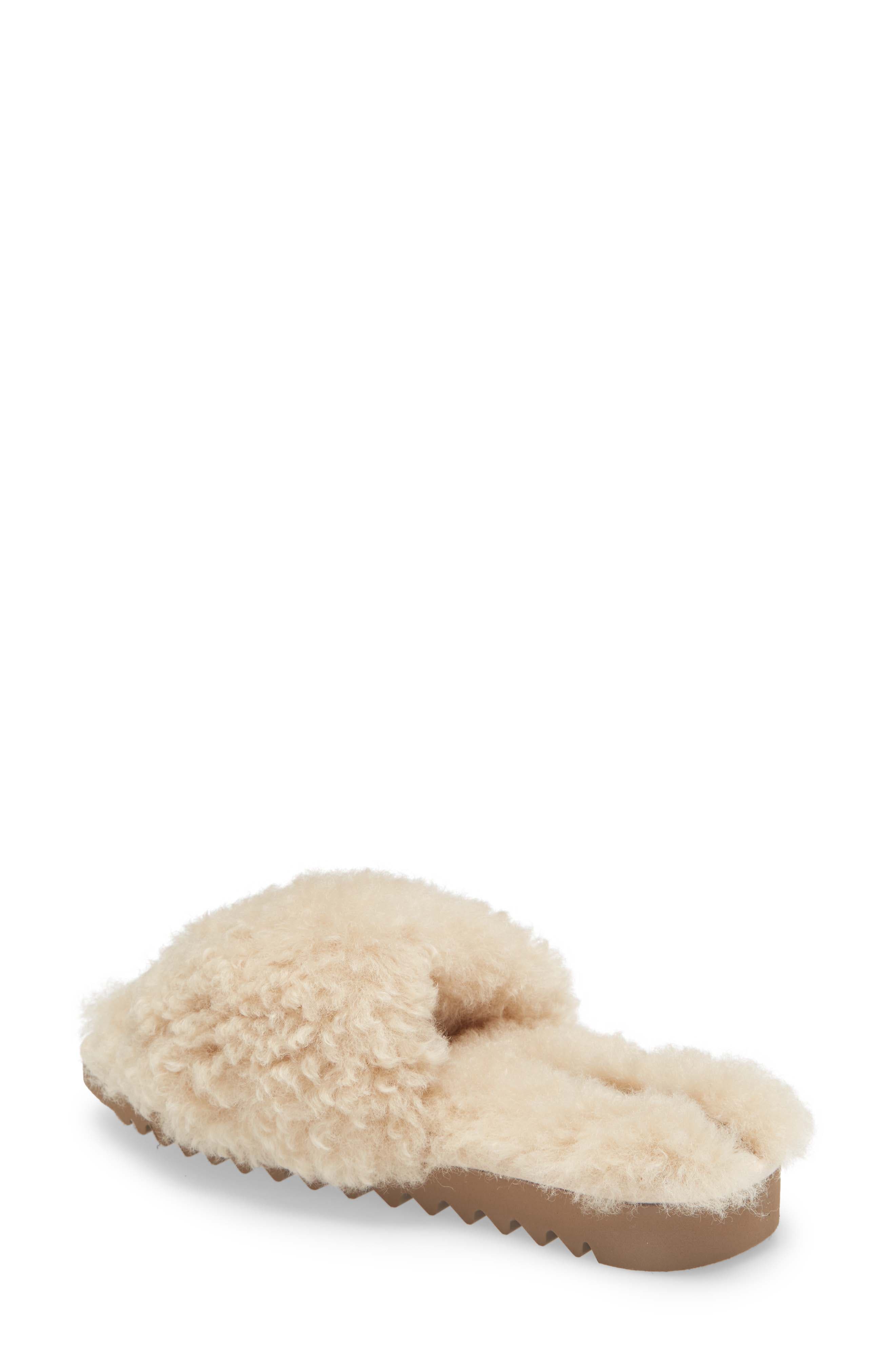rag & bone Eira Faux Fur Slide Sandal, Alternate, color, 