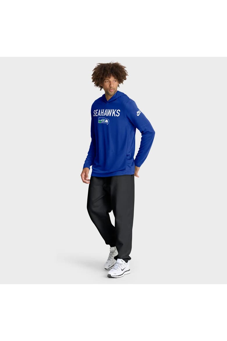 Men's Nike Royal Seattle Seahawks Alt Pack Pass Accuracy Performance Long Sleeve Hoodie T-Shirt, Alternate, color, Royal