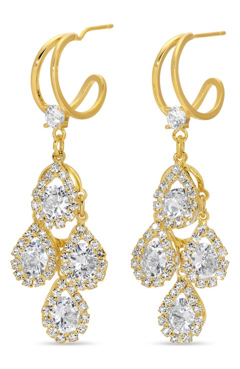 Zuri Cubic Zirconia Drop Earrings