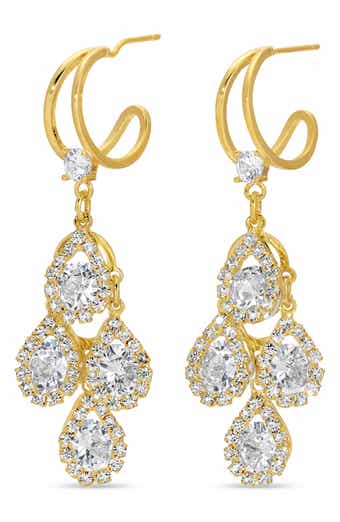 EYE CANDY LOS ANGELES Zuri Cubic Zirconia Drop Earrings