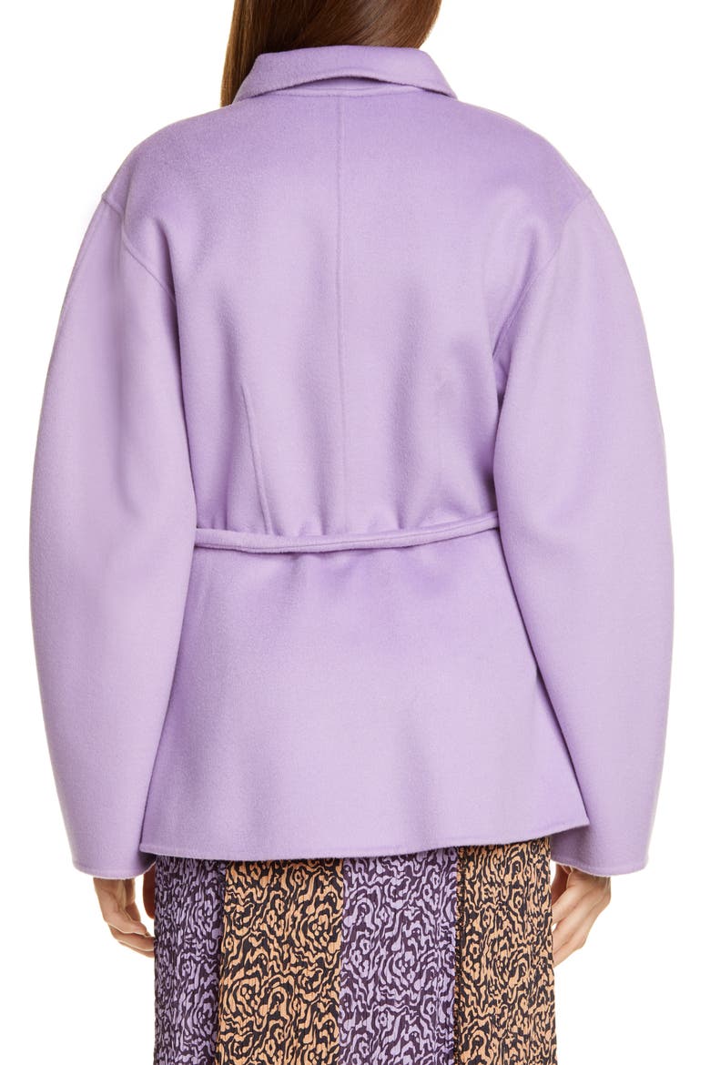 Adut Belted Wool & Silk Jacket, Alternate, color, LILAC