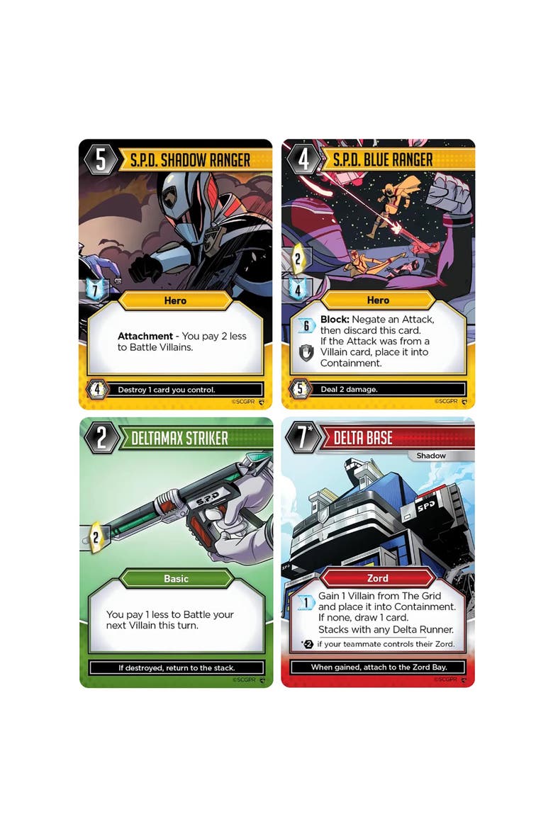 Power Rangers Deckbuilding Game S.P.D. To The Rescue Expansion Set, Alternate, color, Multicolored