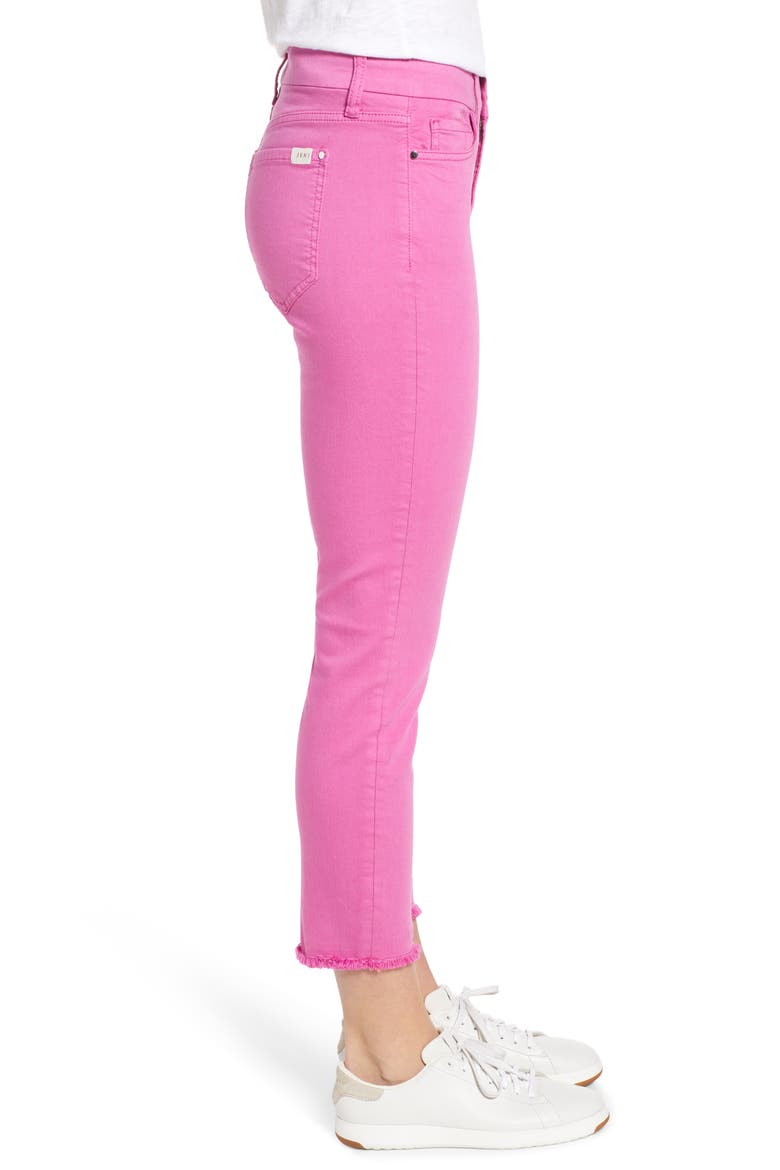 JEN7 Fray Hem Crop Skinny, Alternate, color, FUSCHIA