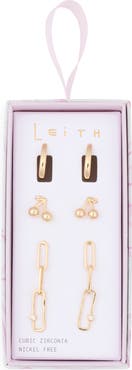 Leith 3-Pack Cherry Assorted Earrings