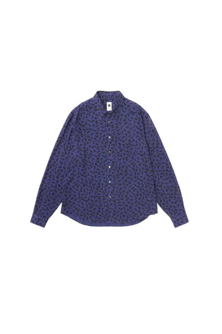 Leopard Shirt, Main, color, Navy