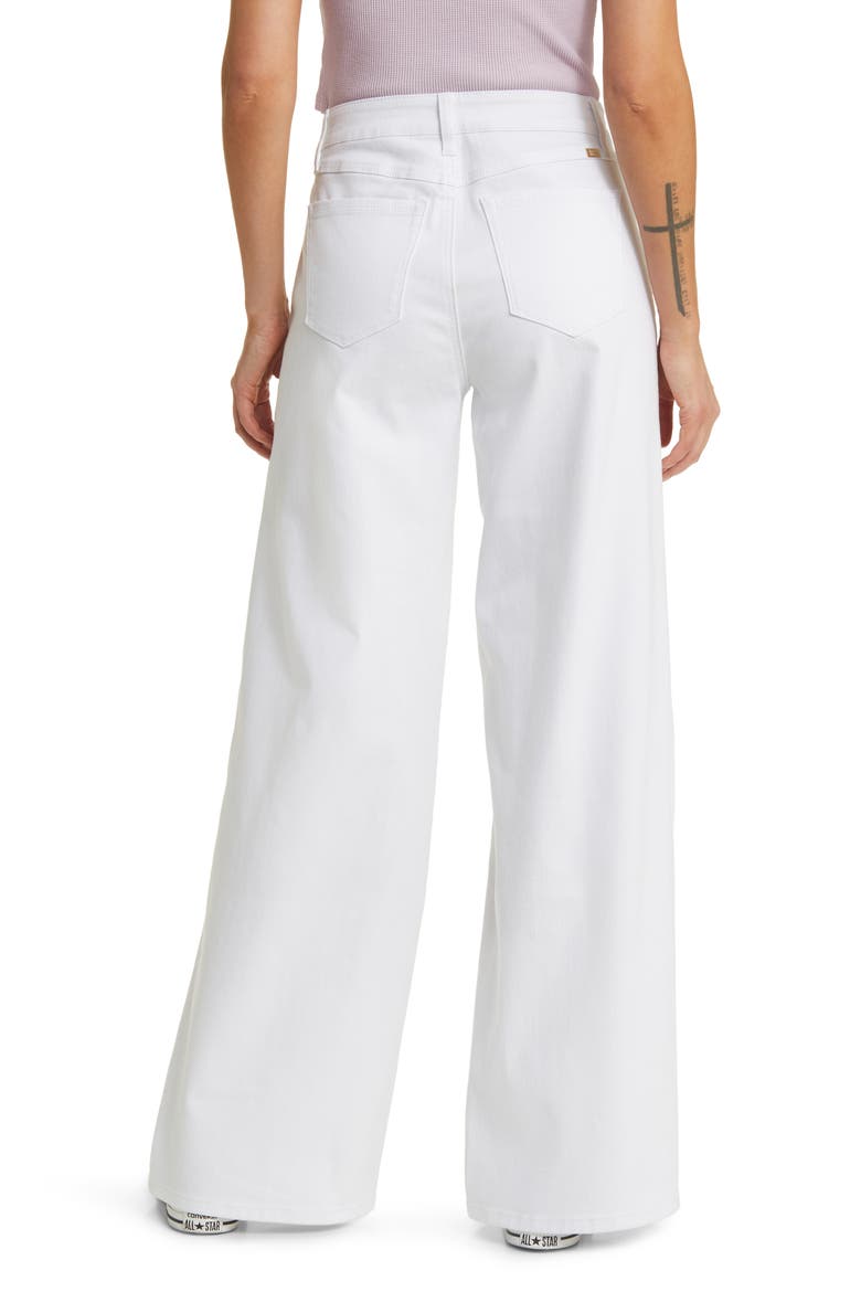 High Waist Wide Leg Jeans, Alternate, color, WHITE