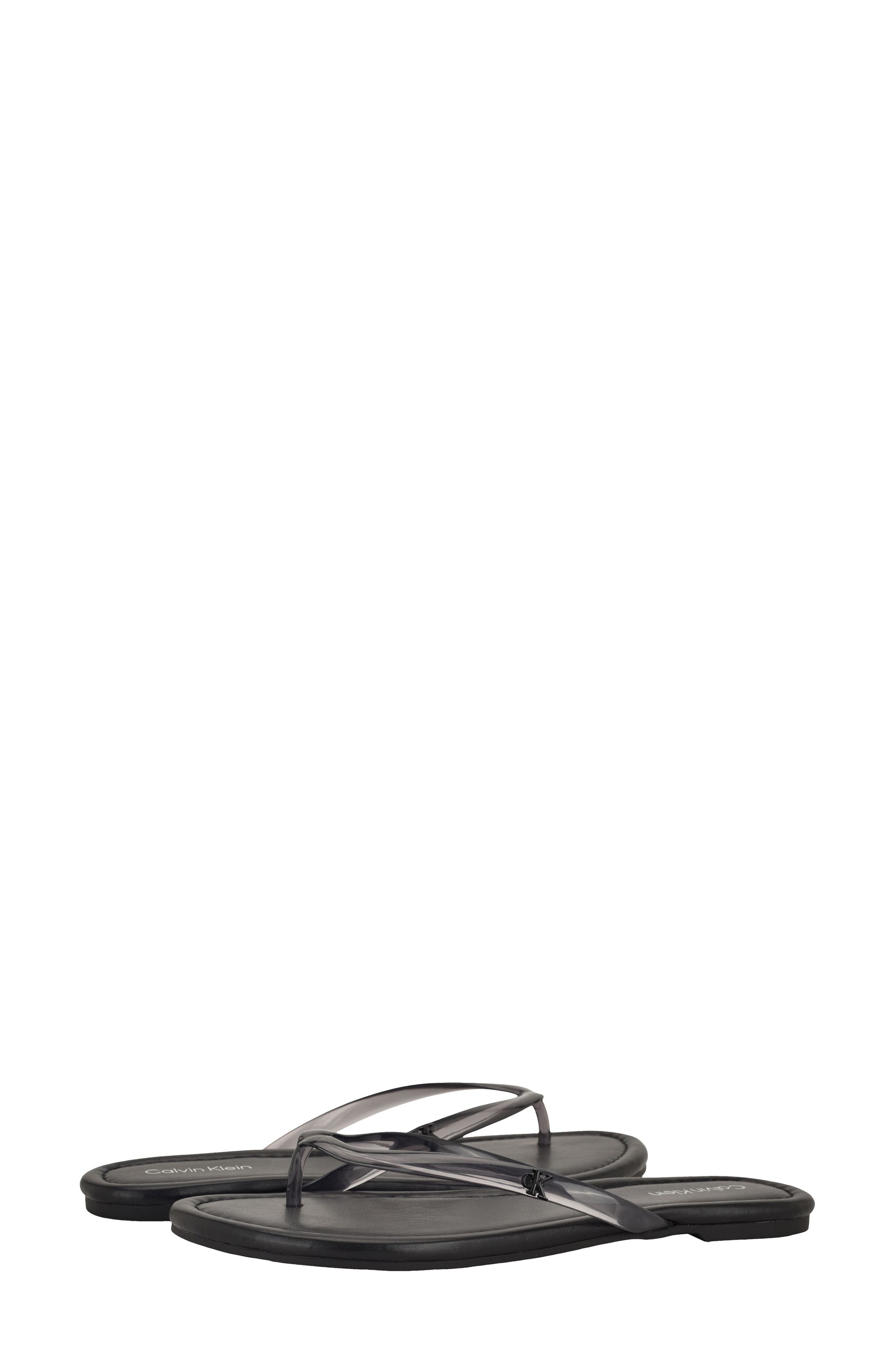 Calvin Klein Crude Flip Flop, Alternate, color, Black