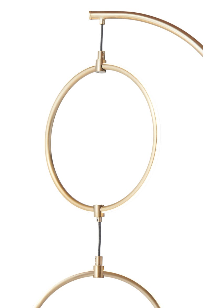 Nova 74" Novelty Halo Integrated LED Floor Lamp with 3-Way Dimming, Alternate, color, BRASS