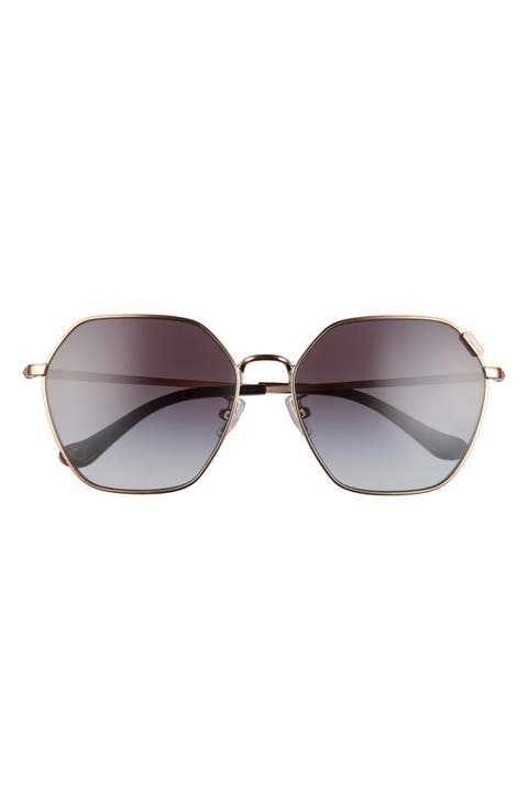58mm Gradient Geometric Sunglasses