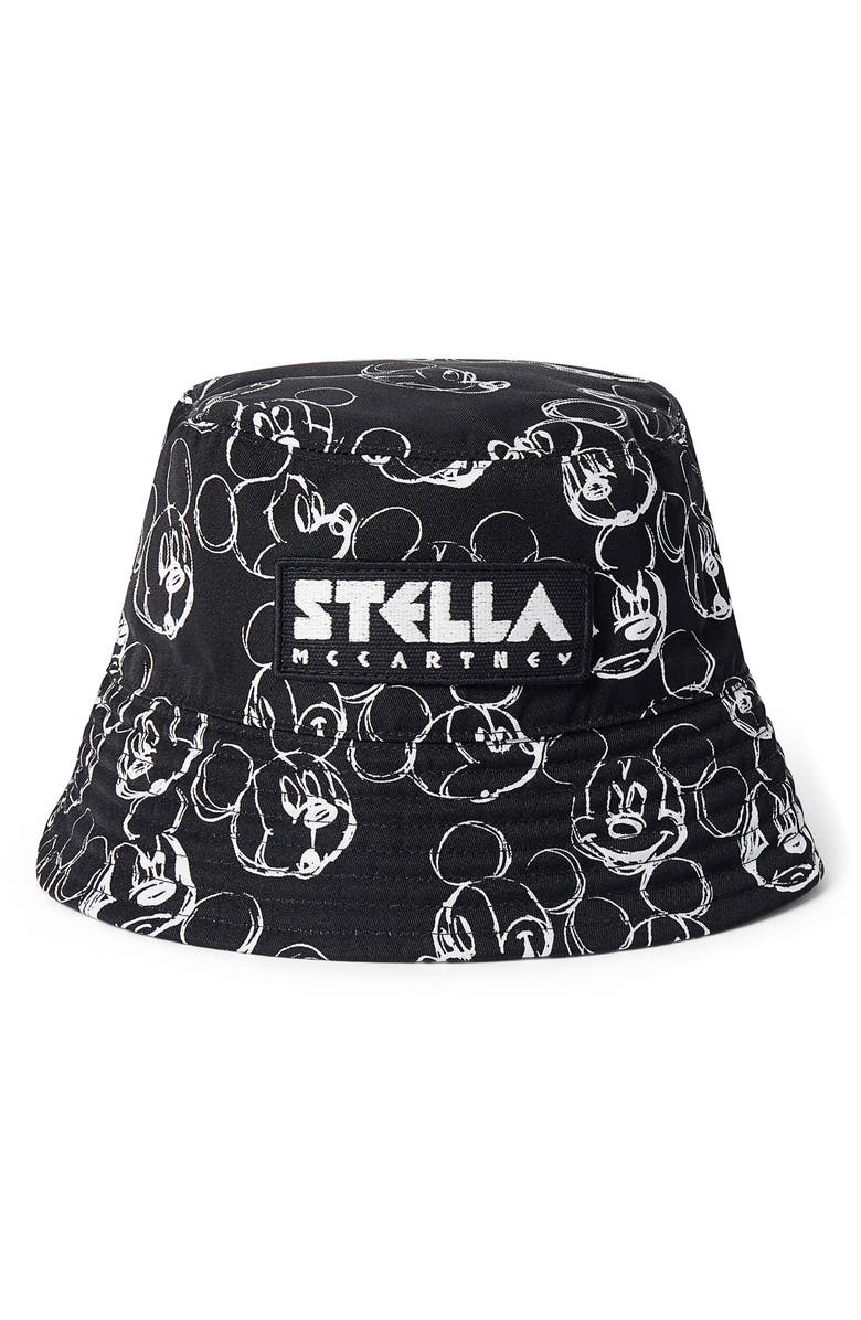 Stella McCartney x Disney Mickey Logo Bucket Hat, Main, color, 