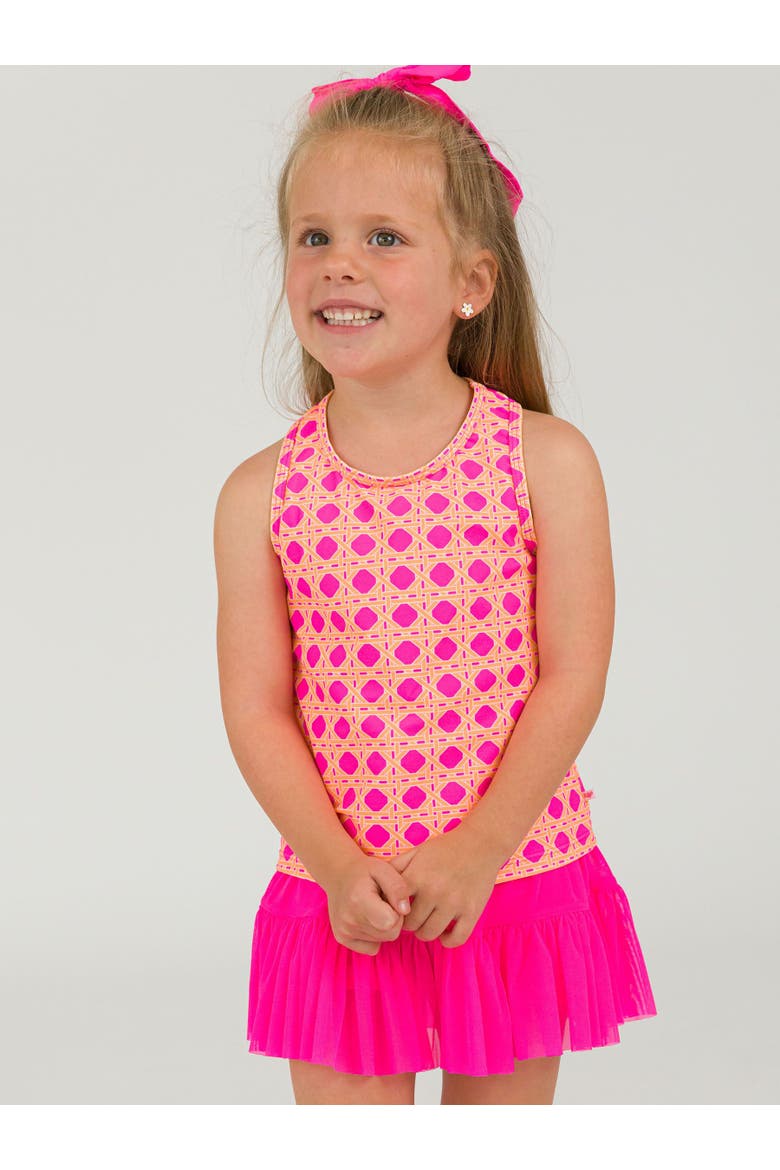 Toddler Girls UPF50+ Active Tank Top, Alternate, color, Neon Sherbet Cane