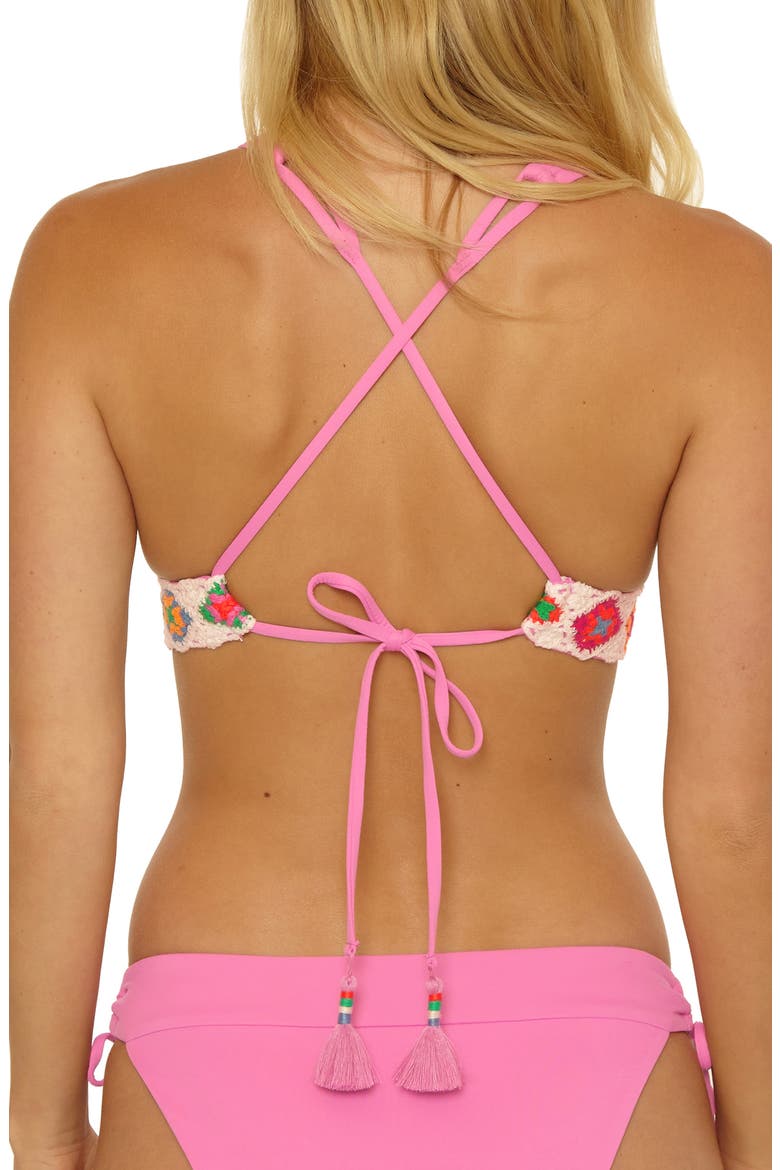 1969 Halter Triangle Swim Top, Alternate, color, PINKIE