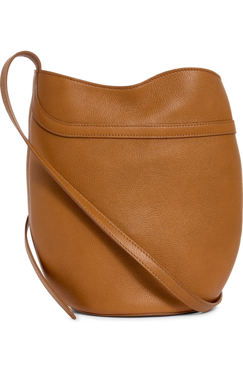 LIFFNER Medium Belted Leather Bucket Bag, Alternate, color, Saddle Brown