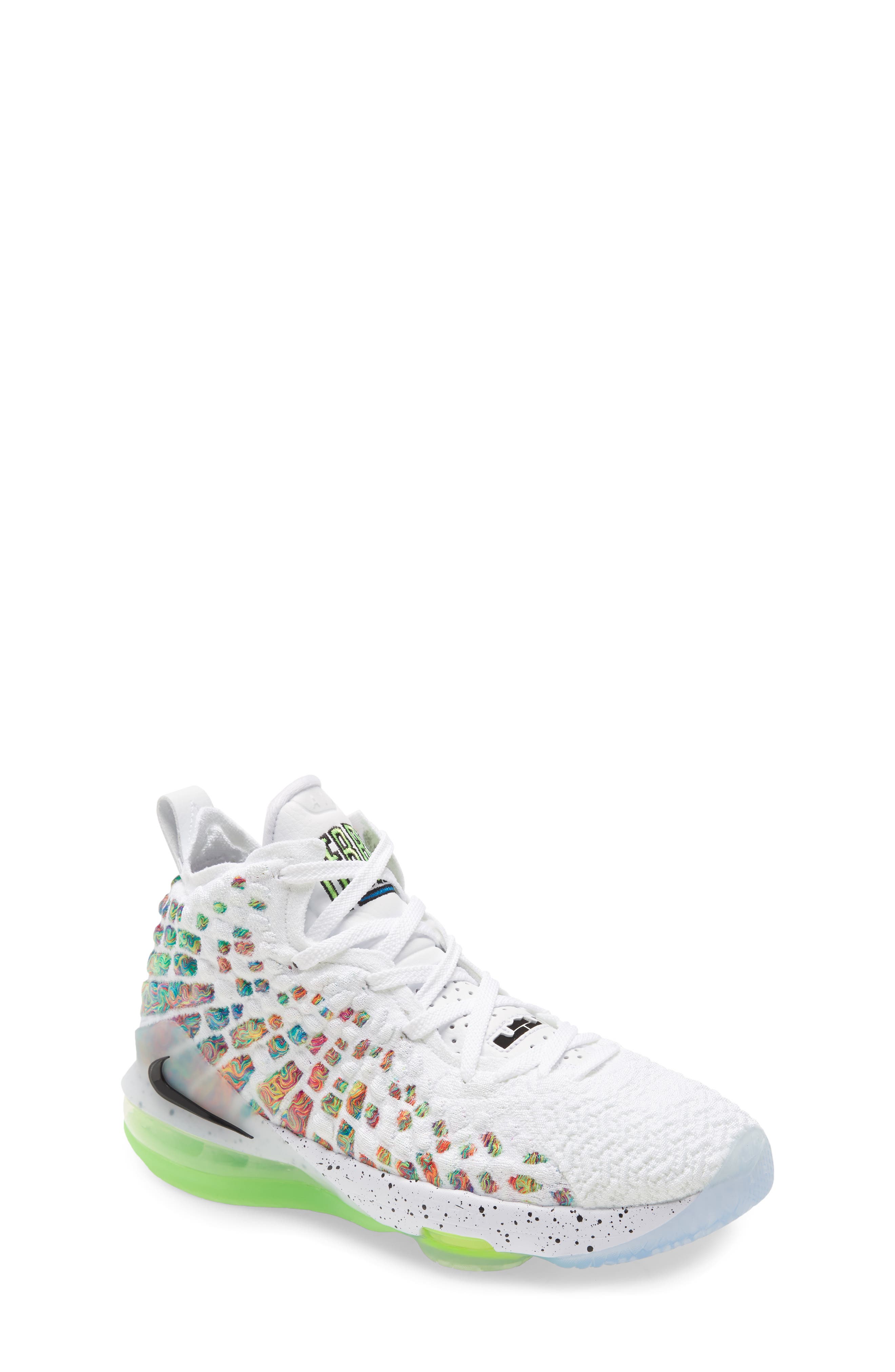 LeBron 17 Basketball Shoe, Main, color, WHITE/ BLACK-MULTI-COLOR
