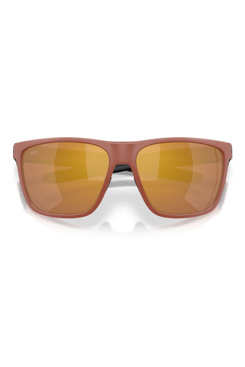 62mm Ferg X-Large Polarized Pillow Sunglasses, Alternate, color, MATTE TERRA COTTA / GOLD 580G