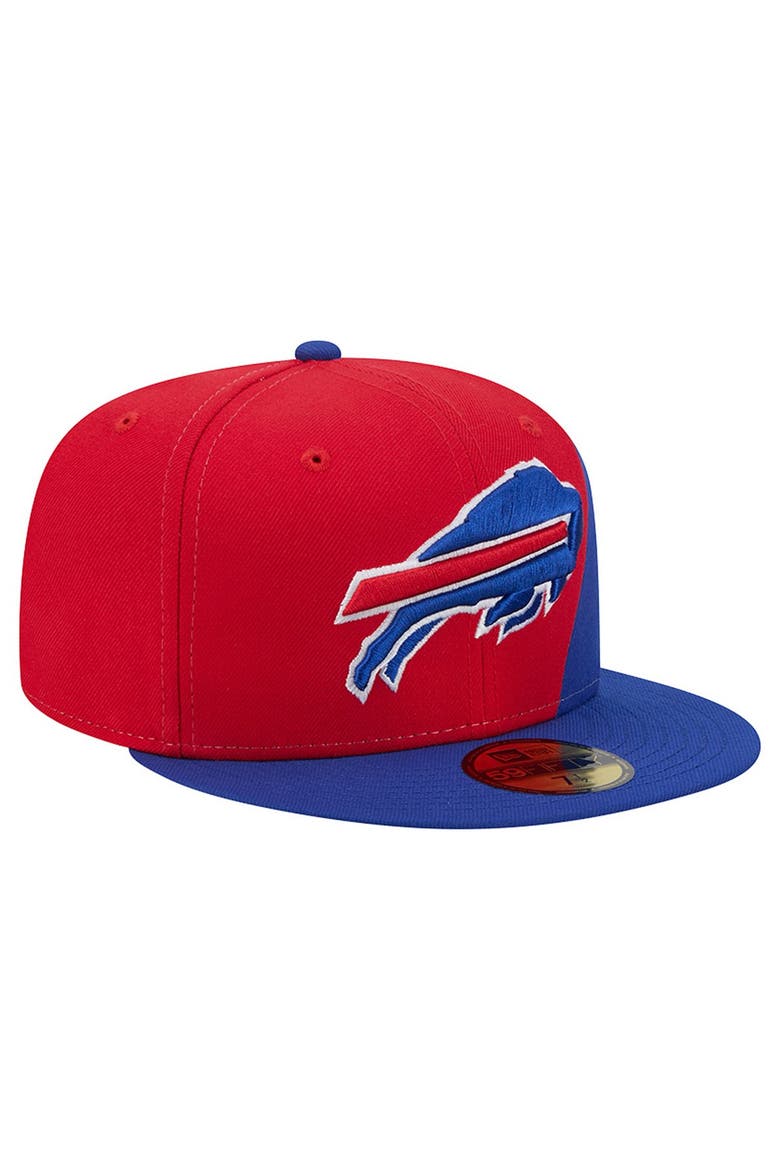 Men's New Era Red/Royal Buffalo Bills Shock 59FIFTY Fitted Hat, Alternate, color, Red