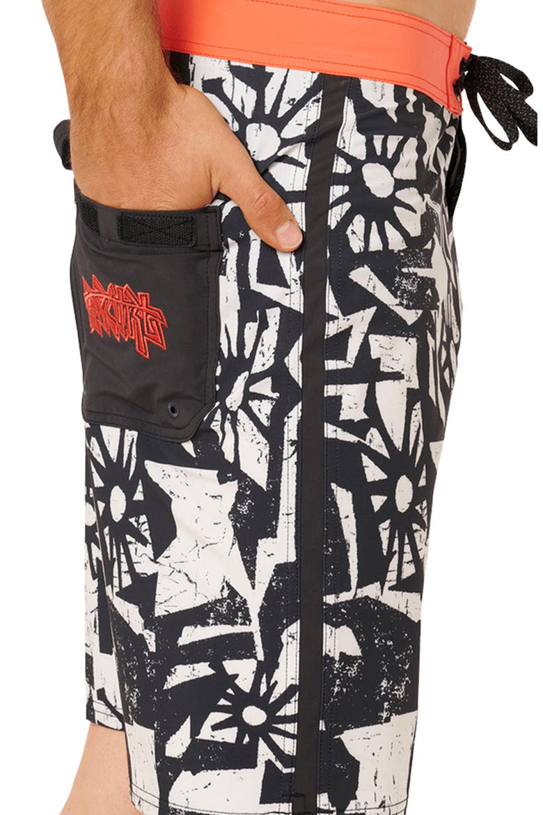 Mirage Liquid Trips Board Shorts, Alternate, color, WASHED BLACK