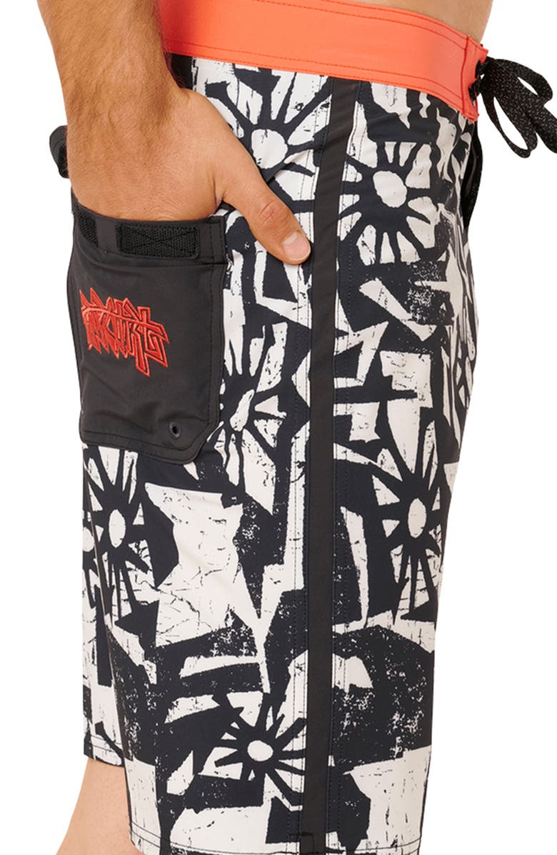 Rip Curl Mirage Liquid Trips Board Shorts, Alternate, color, Washed Black