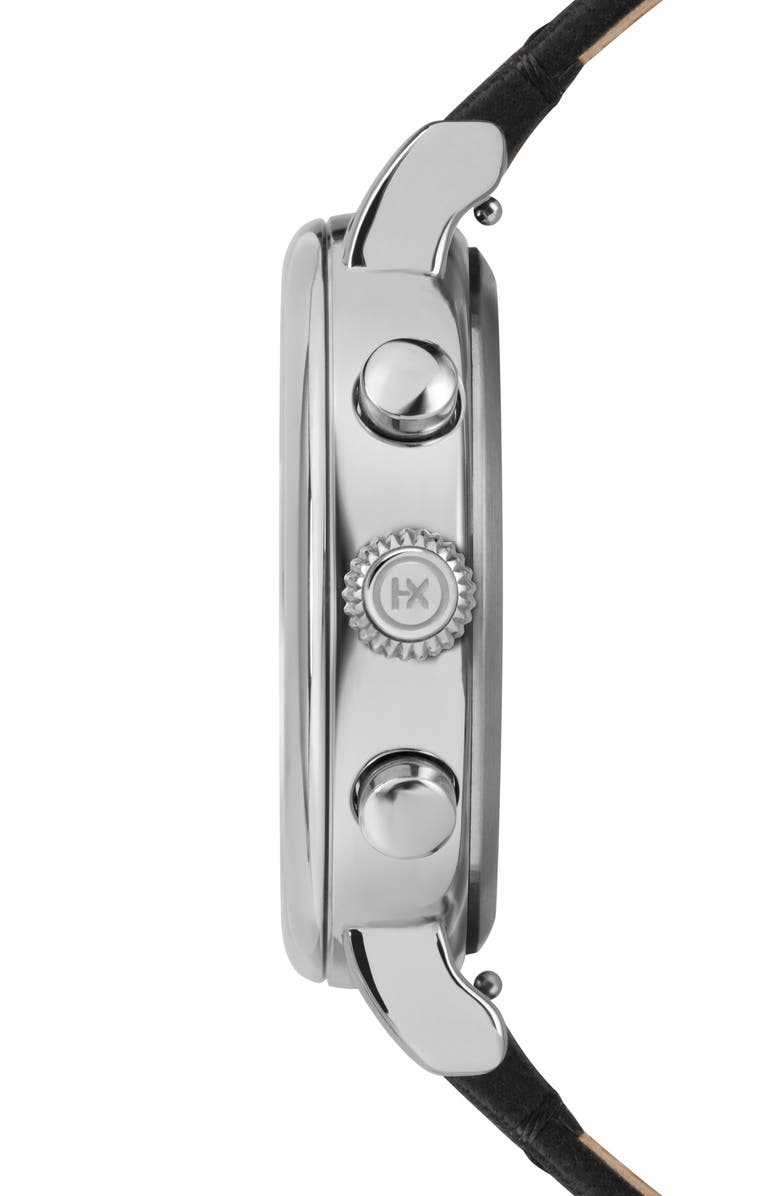 Timex<sup>®</sup> Standard Chronograph Leather Strap Watch, 41mm, Alternate, color, 