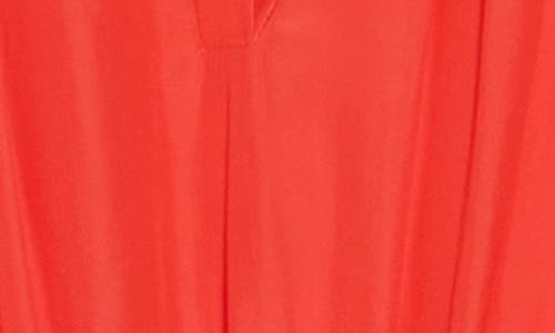 Ramy Brook Marbelis Embroidered Tiered Dress In Flame Orange