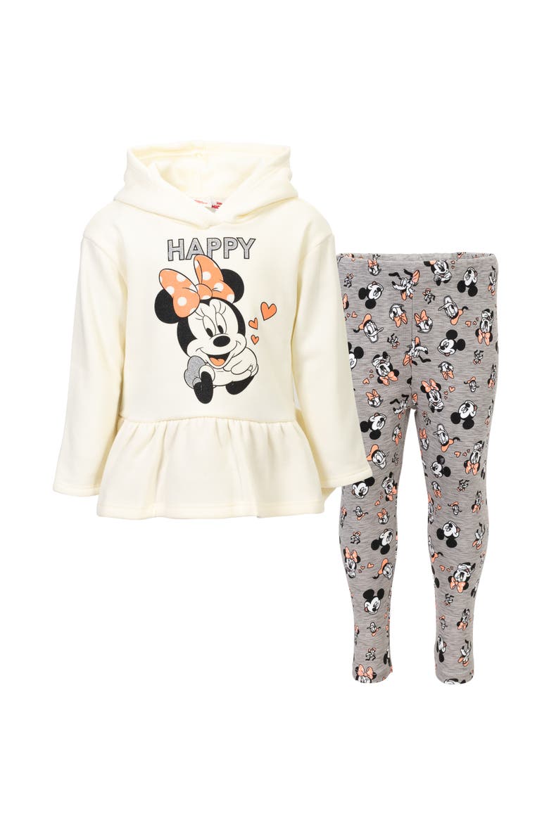 Minnie Mouse 2-Piece Fleece Hoodie and Leggings Set, Alternate, color, Minnie Mouse Oatmeal