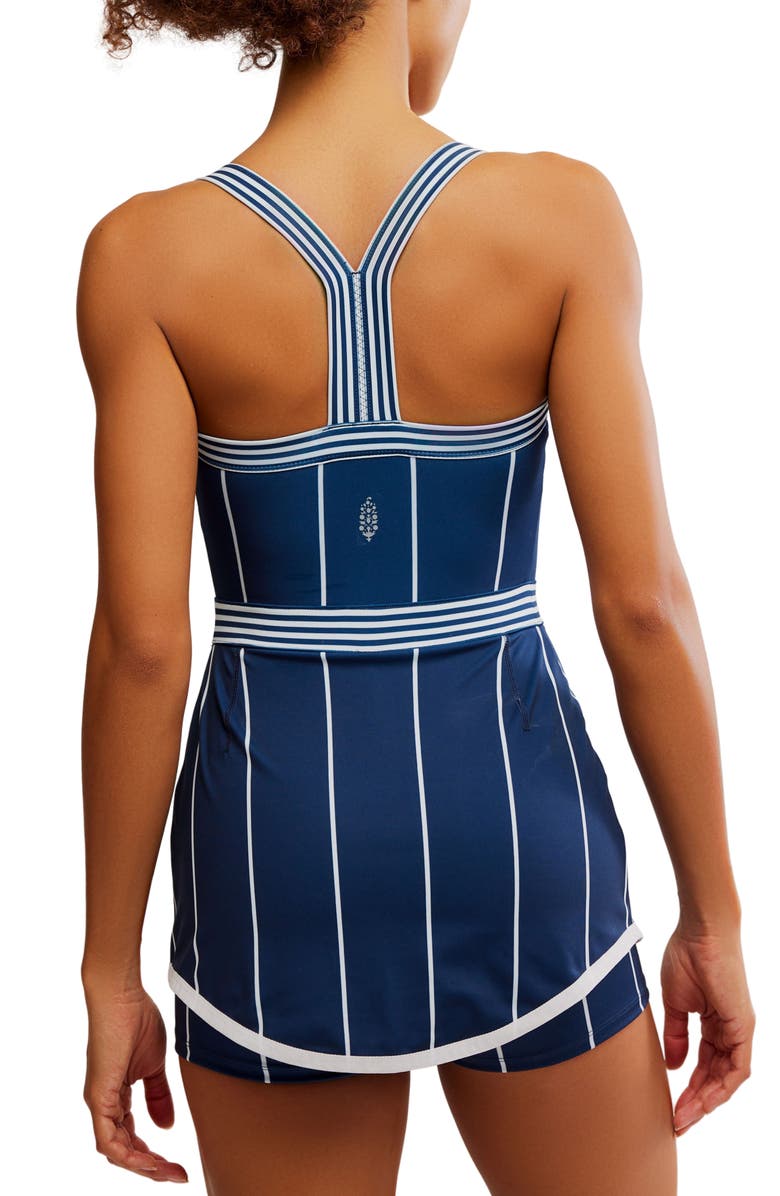 Free People FP Movement Cool on the Court Tennis Romper, Alternate, color, Navy
