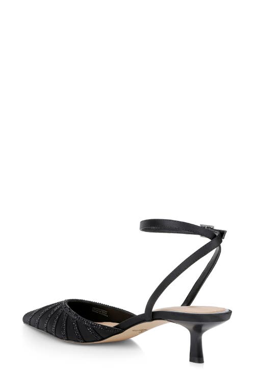 Jewel Badgley Mischka Fable Ankle Strap Pointed Toe Pump In Black
