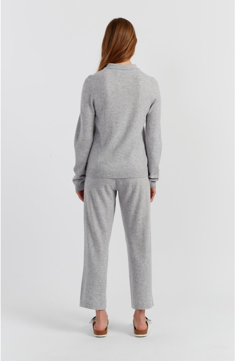 Chinti & Parker Wool Cashmere Polo Sweater, Alternate, color, Light Grey