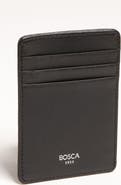 Bosca Leather Money Clip Card Case